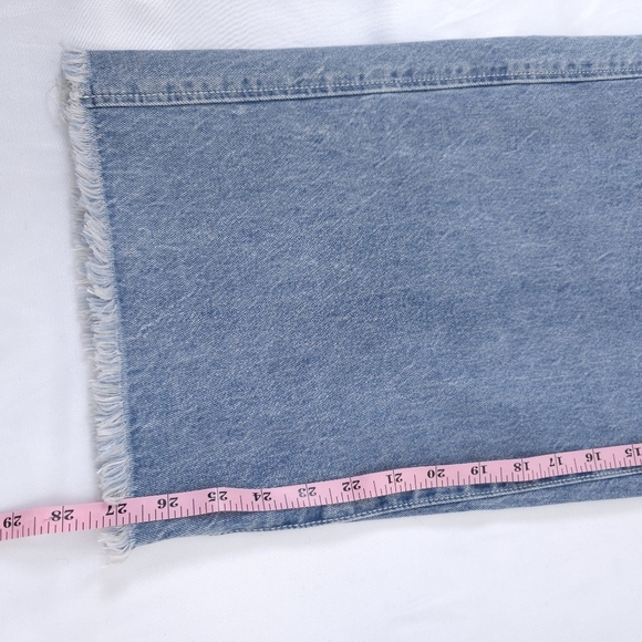 Happy nature, denim, high rise, crop wide leg, jeans, size 28 light wash - Picture 7 of 11